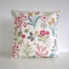 Scandi cushion cover with a floral pattern in pastel colours